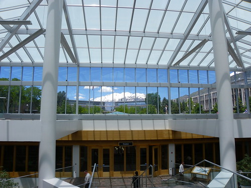 Looking up to view - Brigham Young University Library, Provo, Utah