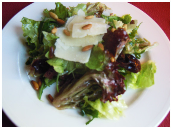 A salad starter at La Broche, located in Plainpalais, Geneva