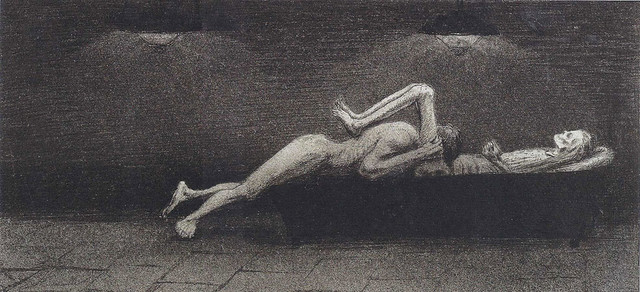 Alfred Kubin - Pocalunek, 1903