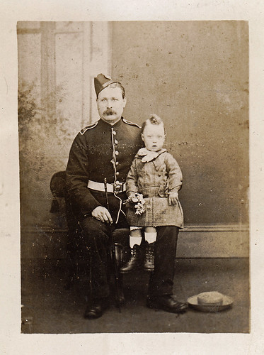 Soldier and child.
