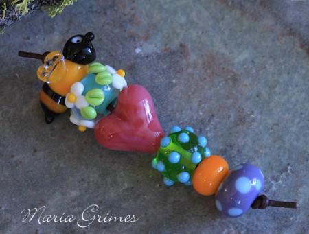 Bee-Happy Lampwork Beads