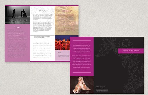 Elegant Ballet Brochure Template 1- Elegant, Ballet, Brochure, Template, Graphic Design Template, Customize Print, Design Template, Brochure