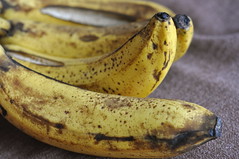 bananas, (too ripe)