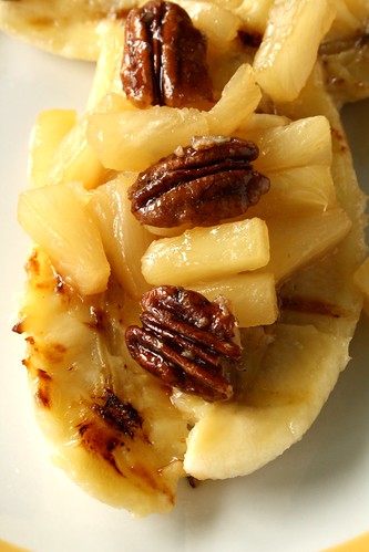 Occasions Magazine's Grilled Bananas with Rum, Pineapple Glaze