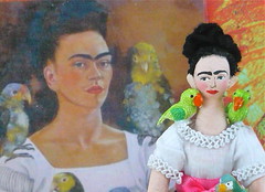 Frida Kahlo With Her Parrots