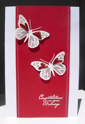 Stamps Hero Arts Heart Winged Butterfly Warmest Wedding Wishes
