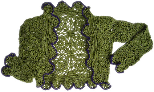 Bolero Meia Estação Verde by Scheila Veiga Crochet