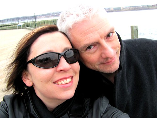 Suzie (Moi) and Reg down by the boardwalk