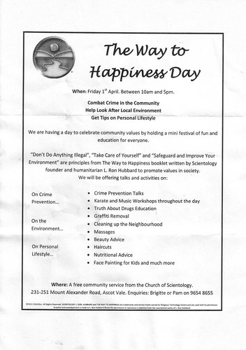 "The Way to Happiness Day" presented by the Church of Scientology