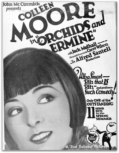 Vintage Film Advert for Colleen Moore in Orchids and Ermine 1927 by CharmaineZoe