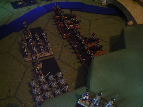 Portuguese cavalry put pressure on the French left