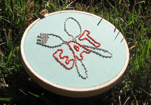 "EAT" embroidery
