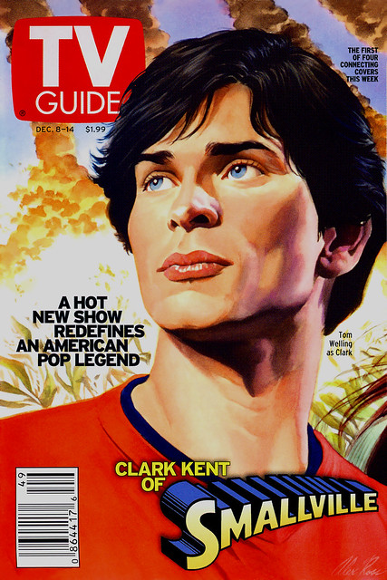 TV Guide Dec 2001 Smallvile - Alex Ross Tom Welling painting