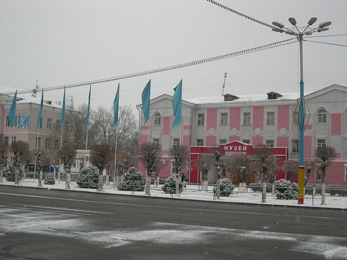 Dostyk Square in the Snow 2 ©  upyernoz