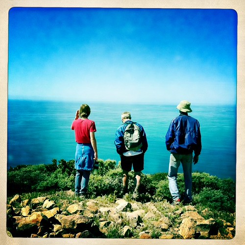 Three strangers and a clear blue sea
