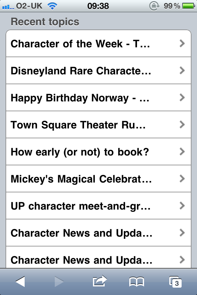 Viewing the forum on an iPhone - Recent topics
