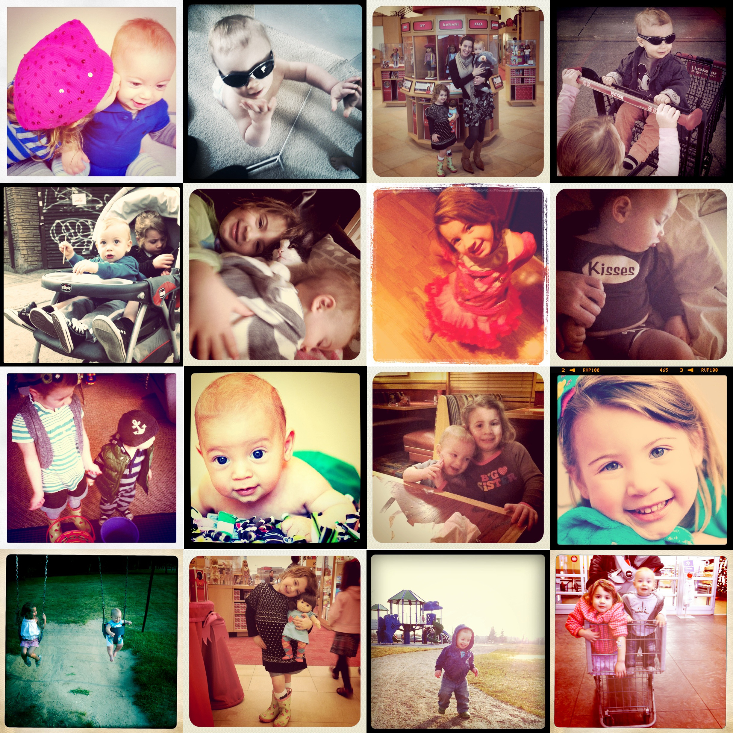 kids instagram collage