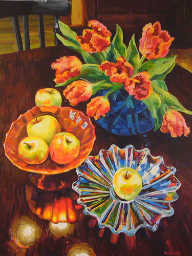 HMCraig "Peace in My Home- (Golden Apples and Parrot Tulips)"