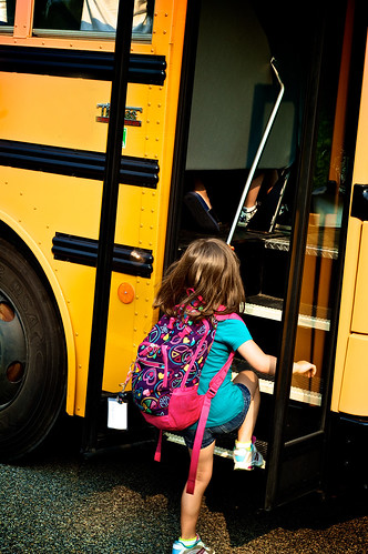 Last Day of K: Last bus ride as a kindergartener.
