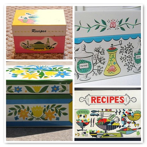 vintage recipe boxes
