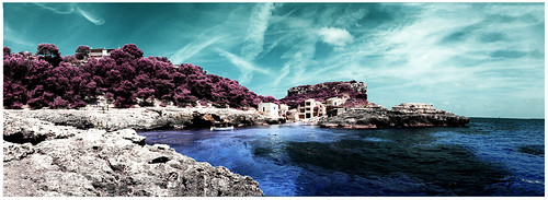 cala s'almonia Panoramic Infrared by anmab