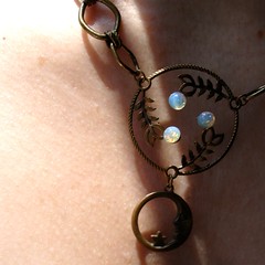 Moonlit Dewdrops Necklace (with glass opals)