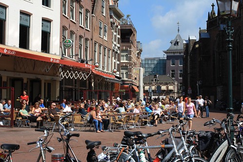 Cafes near the Grote Markt, Haarlem, Netherlands
