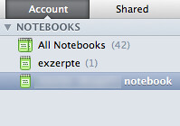 Evernote, using different notebooks