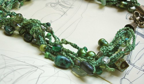 Preview of one of my new crocheted necklaces!