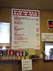 Menu at Powell Bar-B-Q