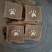 Peanut Butter Fudge with candied paw print