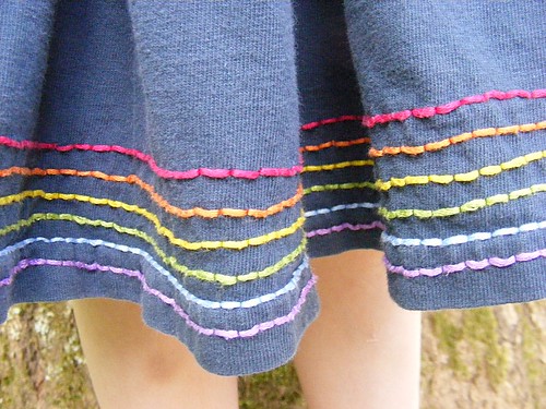 Rainbow Hem T-shirt Skirt detail