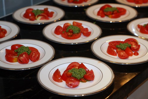 Garden Tomatoes with Cilantro Pesto