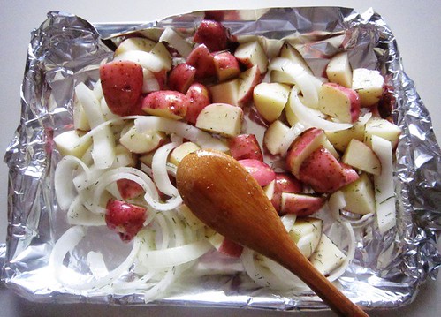 Stirring potatoes, take one