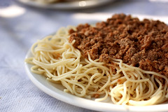 spaghetti with meat sauce @ kaboypakia