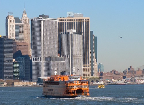 Staten Island ferry and Manhattan
