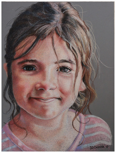 Colored pencil portrait entitled Clara, 4