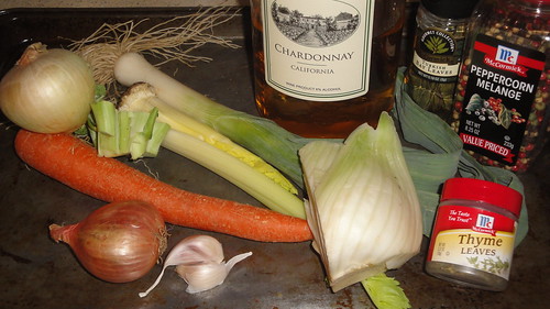 Ingredients for a vegetable broth 蔬菜湯材料