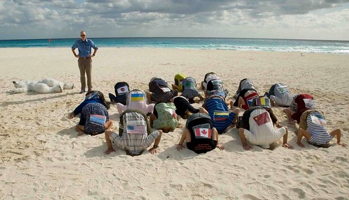 Heads in the sand in Cancun