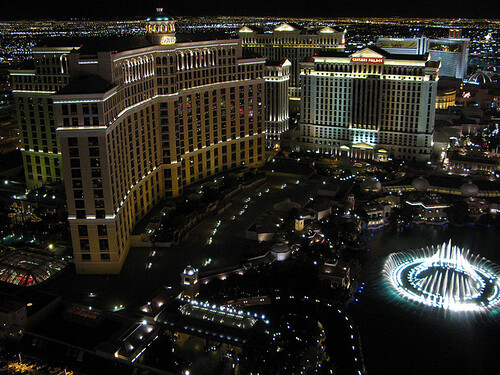 Bellagio Fountains From Floor 66