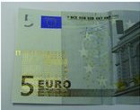 Electronic 5 Euro note