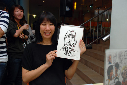 Caricature live sketching for BAT White Christmas Party 2010 - 27