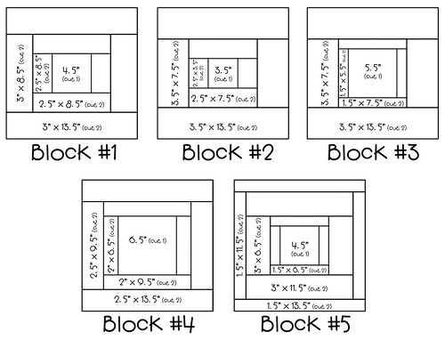 13" quilt block diagrams