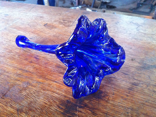 A flower made by a glass blower at Jackalope in Santa Fe, New Mexico