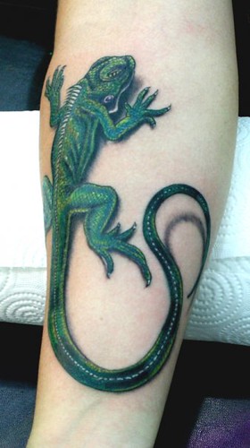Lizard tattoo by DRAGON TATTOO