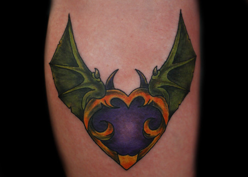 bat wings tattoo. Bat Wings Custom Tattoo