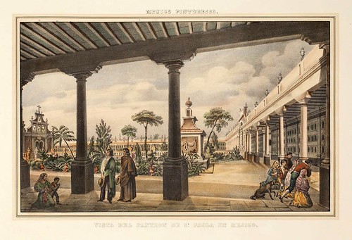 023-Vista del panteon de Sta. Paola- Album Pintoresco de la Republica Mexicana 1850