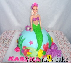 Mermaid Birthday Cake on Barbie Mermaid Cake  Victroria S Cakes  Tags  Birthday Girl Cake Doll