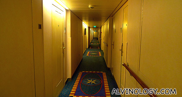 Walking down the rooms corridor