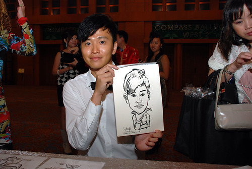 caricature live sketching for Ernst & Young D&D 2010 - 4